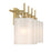 Savoy House Meridian 4Lt Bathroom Vanity Light, Brass/White Strie