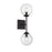 Meridian Mid-Century Modern 1 Light Wall Sconce, Natural Brass