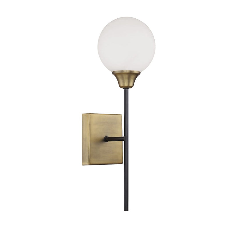 Savoy House 1-Light Wall Sconce, Oiled Rubbed Bronze/Natural Brass