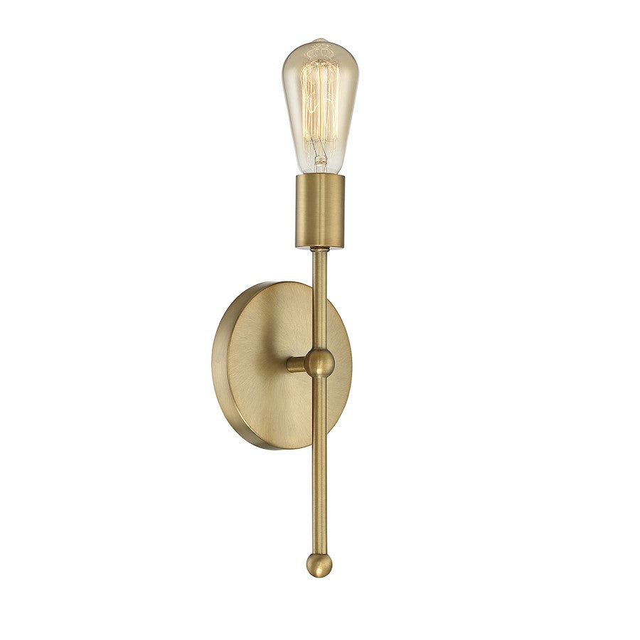 Savoy House 1-Light 12" Industrial Wall Sconce, Natural Brass - M90005-322