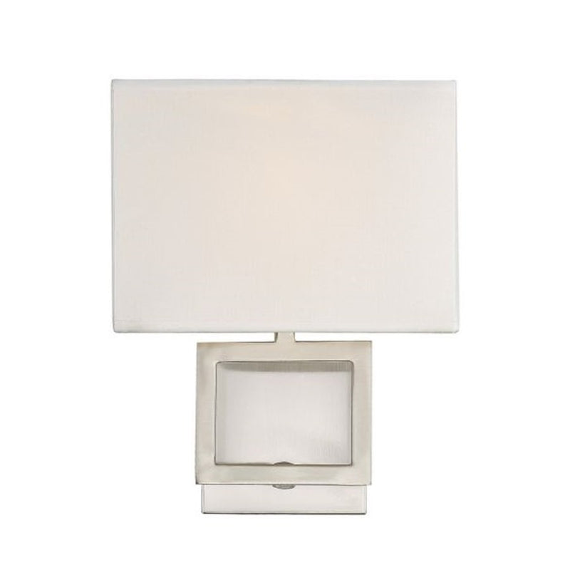 Savoy House 1-Light 10" Square Wall Sconce, Brushed Nickel