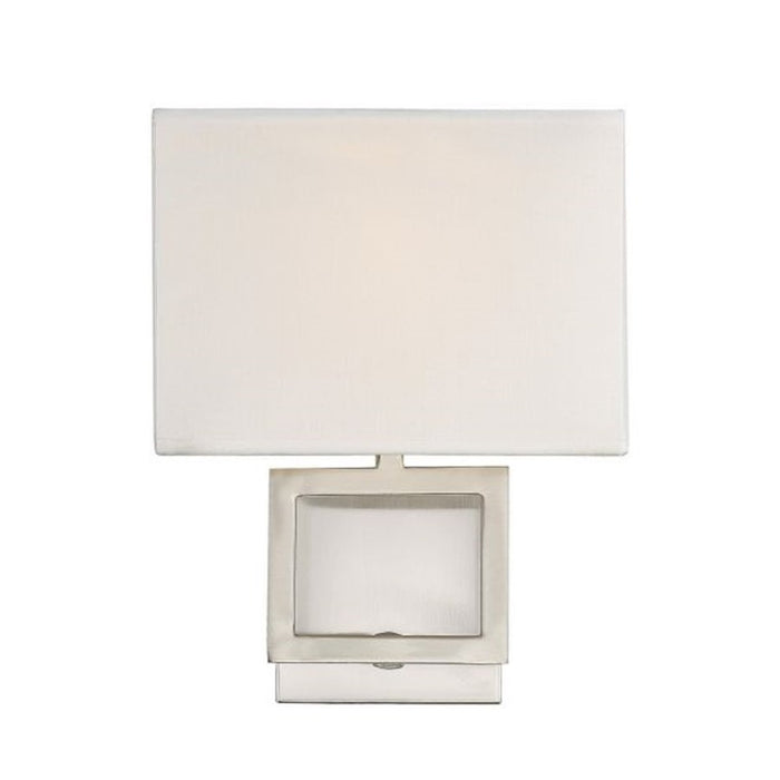 Savoy House 1-Light 10" Square Wall Sconce, Brushed Nickel - M90009BN