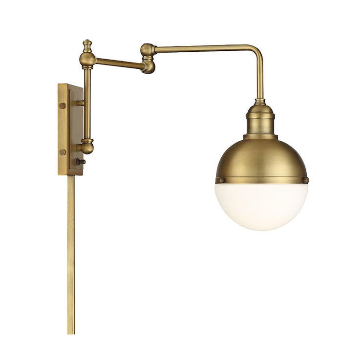 Savoy House 1-Light 12" Adj Wall Sconce, Natural Brass