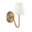 Savoy House 1-Light 11" Wall Sconce, Natural Brass/White Fabric - M90054NB