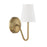 Savoy House 1-Light 11" Wall Sconce, Natural Brass/White Fabric