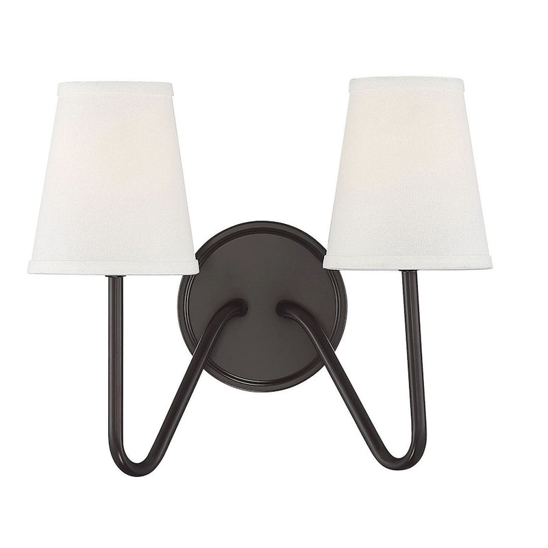 Savoy House 2-Light Wall Sconce, Oil Rubbed Bronze