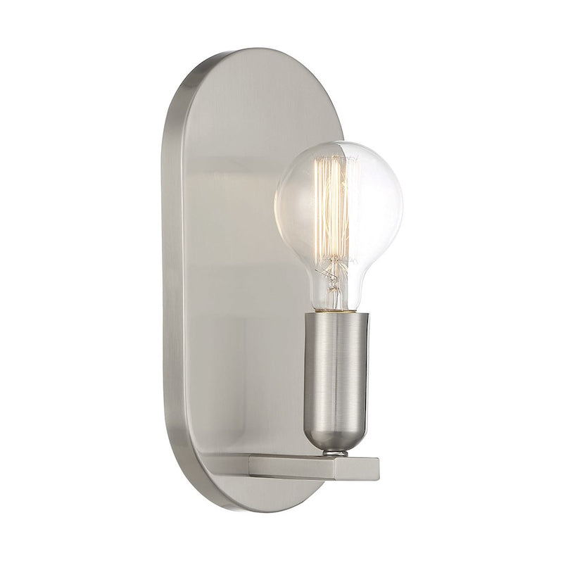 Savoy House 1-Light 12" Wall Sconce, Brushed Nickel