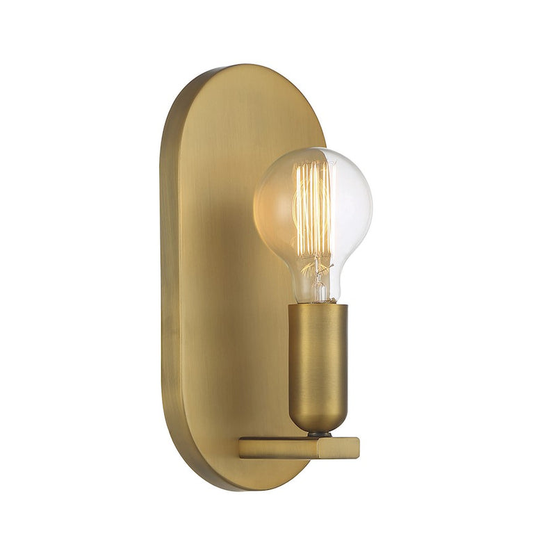 Savoy House 1-Light 12" Wall Sconce, Natural Brass