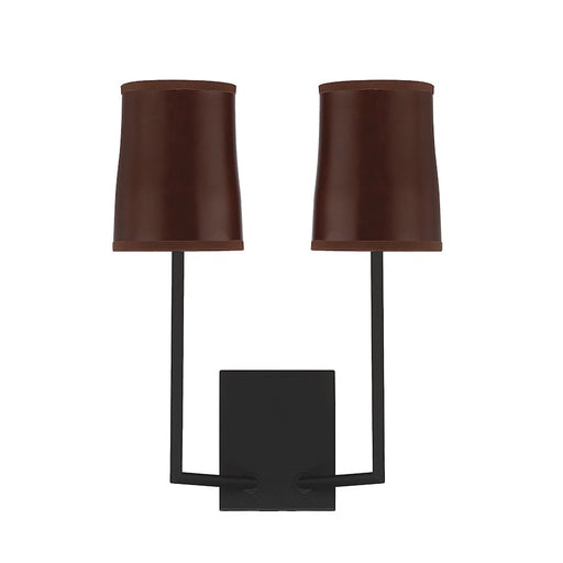 Meridian Mission 2 Light Wall Sconce, Matte Black