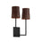 Meridian Mission 2 Light Wall Sconce, Matte Black