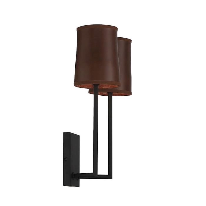 Meridian Mission 2 Light Wall Sconce, Matte Black