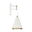 Savoy House 1-Light Wall Sconce, White/Natural Brass