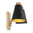 Savoy House 2-Light 11" Wall Sconce, Matte Black/Natural Brass