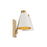 Savoy House 2-Light 11" Wall Sconce, White/Natural Brass