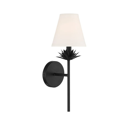 Savoy House 1-Light 17" Wall Sconce, Matte Black - M90077MBK