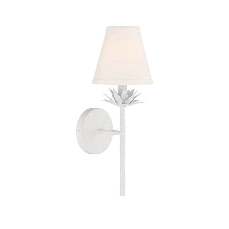 Savoy House 1-Light 17" Wall Sconce, White