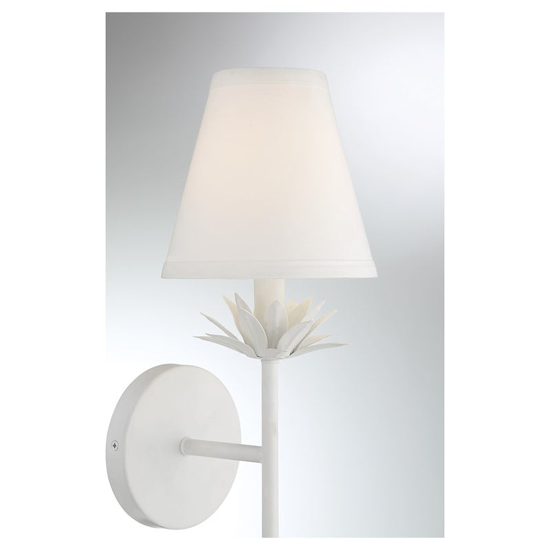 Savoy House 1-Light 17" Wall Sconce, White