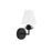 Savoy House 1-Light 12" Wall Sconce, Matte Black/White Linen