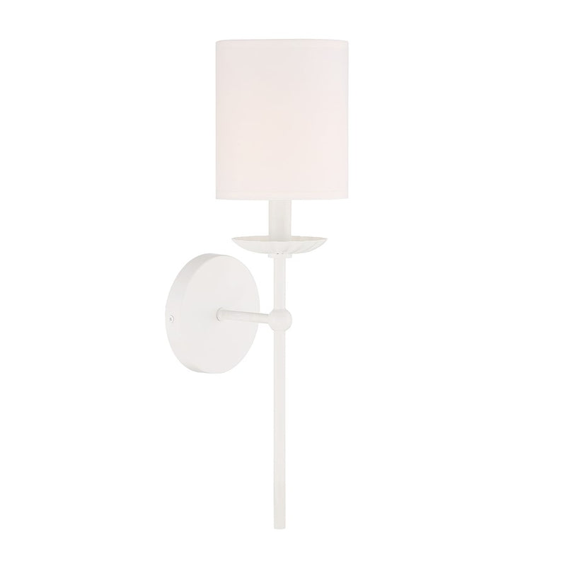 Savoy House 1-Light 19" Wall Sconce, White