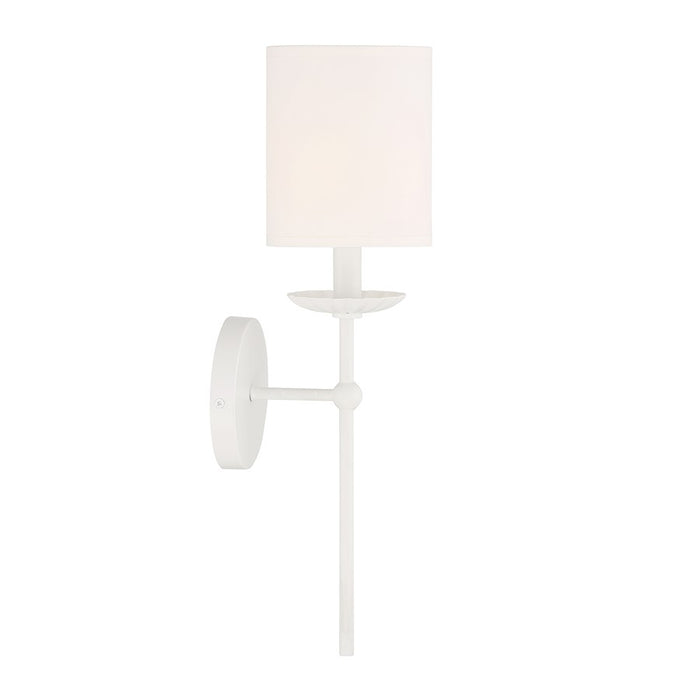 Savoy House 1-Light 19" Wall Sconce, White