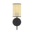 Savoy House 1-Light 5" Wall Sconce, Matte Black/Cane