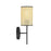 Savoy House 1-Light 5" Wall Sconce, Matte Black/Cane