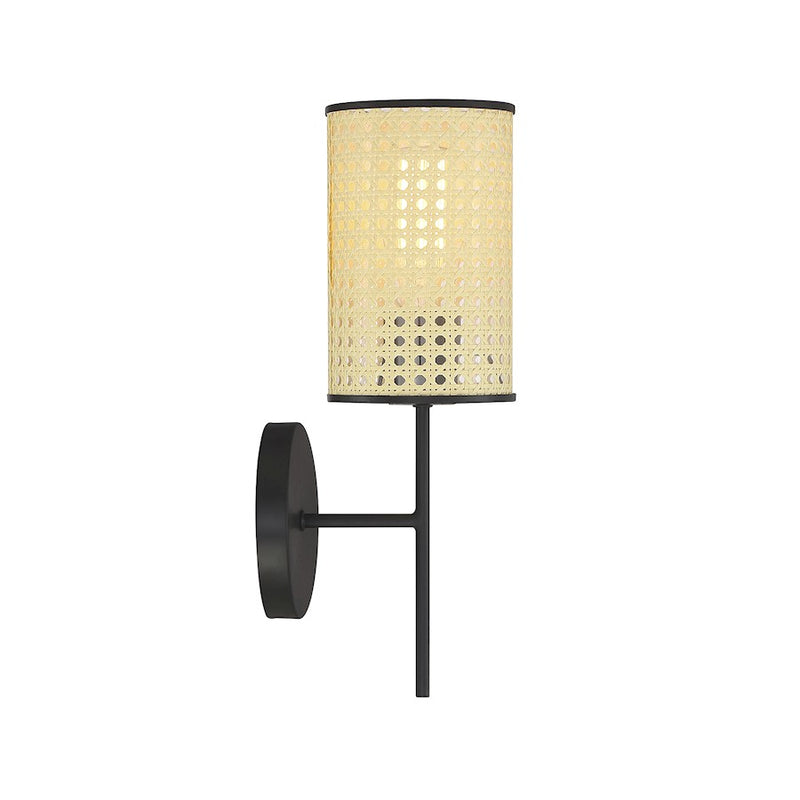 Meridian Bohemian 1 Light 15" Wall Sconce, Matte Black