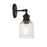 Meridian Vintage 1 Light Wall Sconce, Clear Ribbed