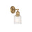 Meridian Vintage 1 Light Wall Sconce, Clear Ribbed