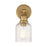 Meridian Vintage 1 Light Wall Sconce, Clear Ribbed