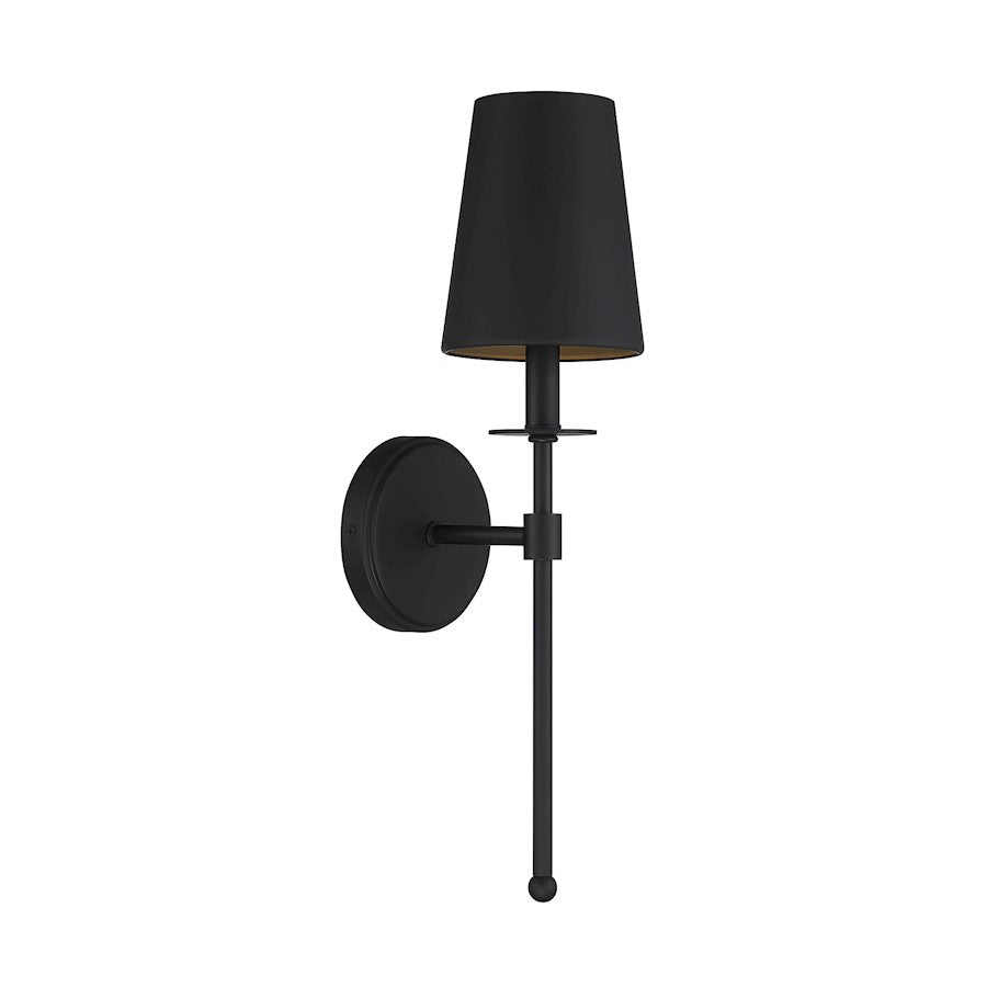 Savoy House 1-Light 20" Wall Sconce, Matte Black - M90084MBK