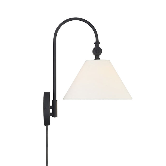 Savoy House 1-Light 16" Wall Sconce, Matte Black