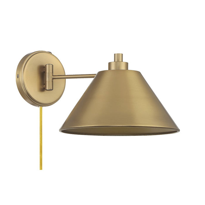 Savoy House 1-Light 8" Wall Sconce, Natural Brass