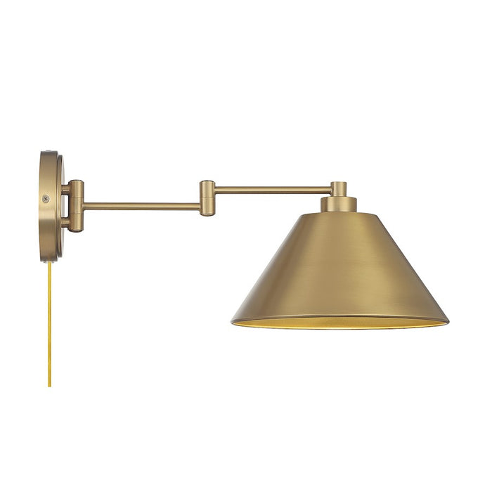 Savoy House 1-Light 8" Wall Sconce, Natural Brass