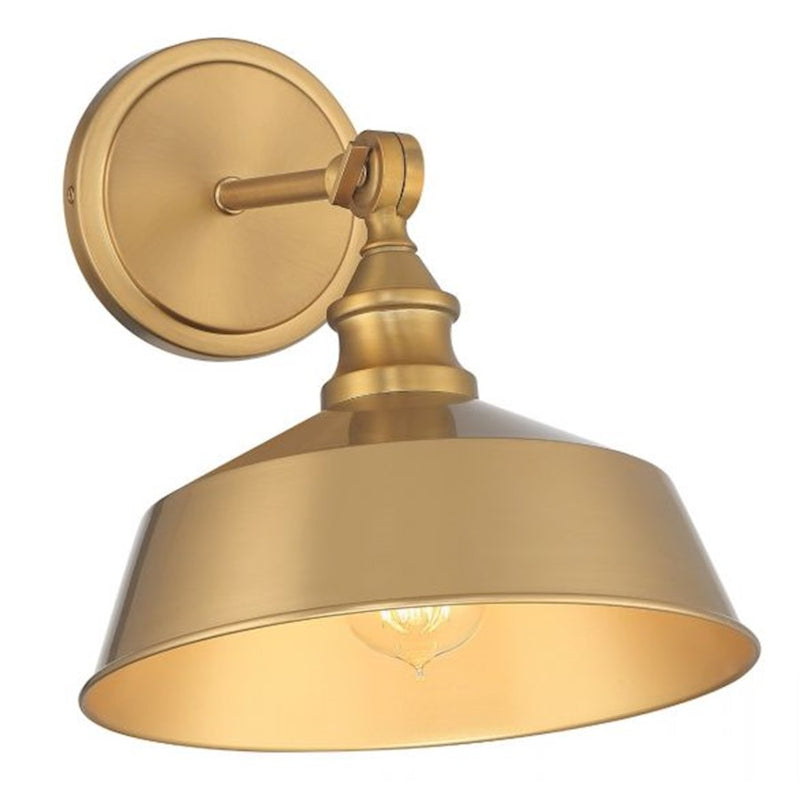 Savoy House 2-Light 21" Wall Sconce, Matte Black/Natural Brass