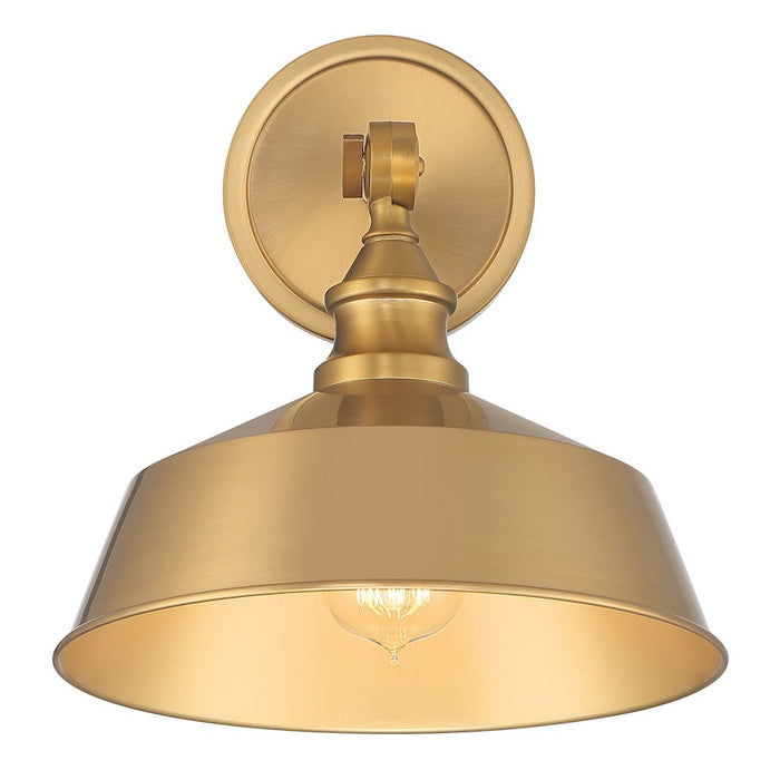 Savoy House 1-Light 10" Adjustable Wall Sconce, Natural Brass/Metal