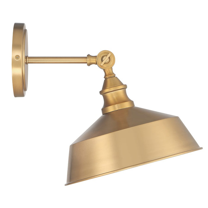 Savoy House 1-Light 10" Adjustable Wall Sconce, Natural Brass/Metal