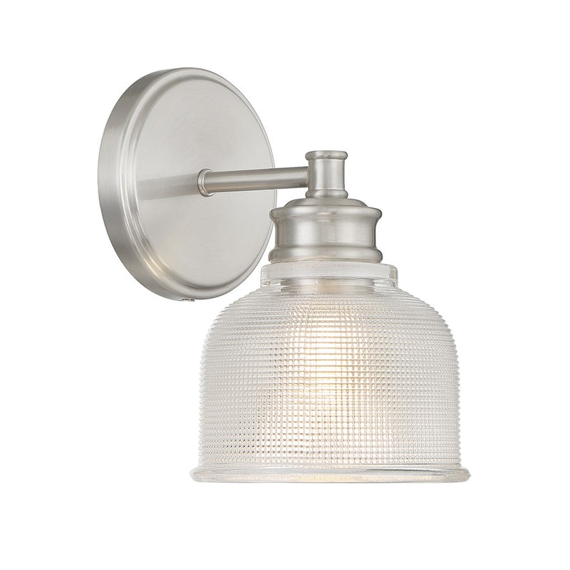 Savoy House 1-Light 5" Wall Sconce, Brushed Nickel