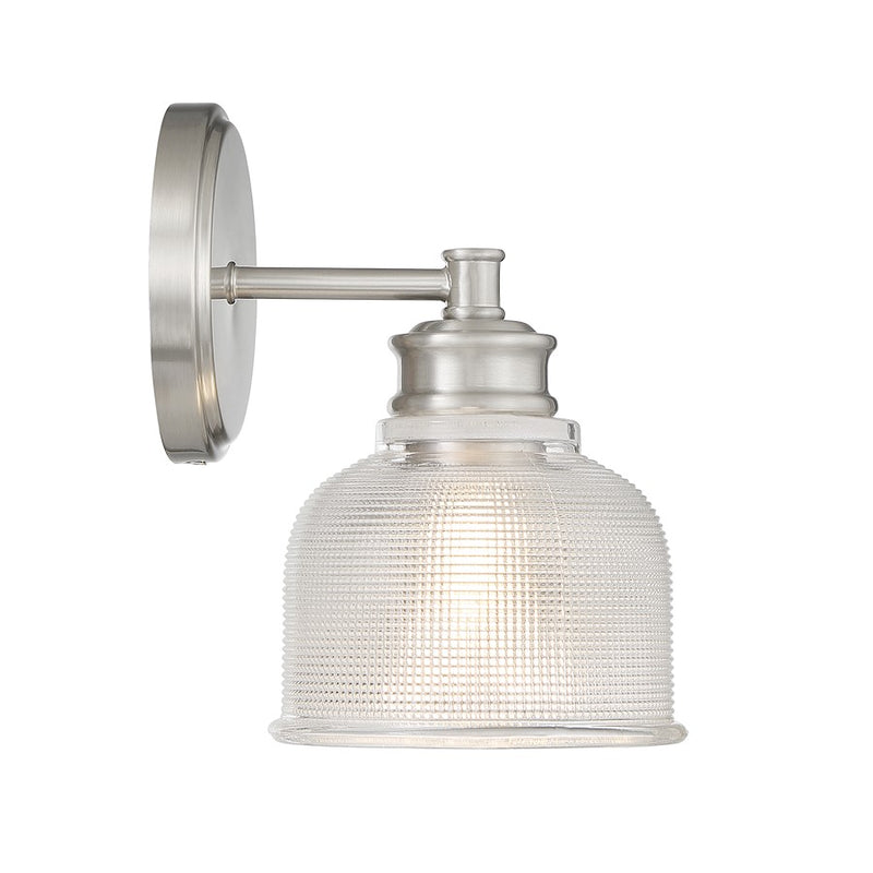 Savoy House 1-Light 5" Wall Sconce, Brushed Nickel
