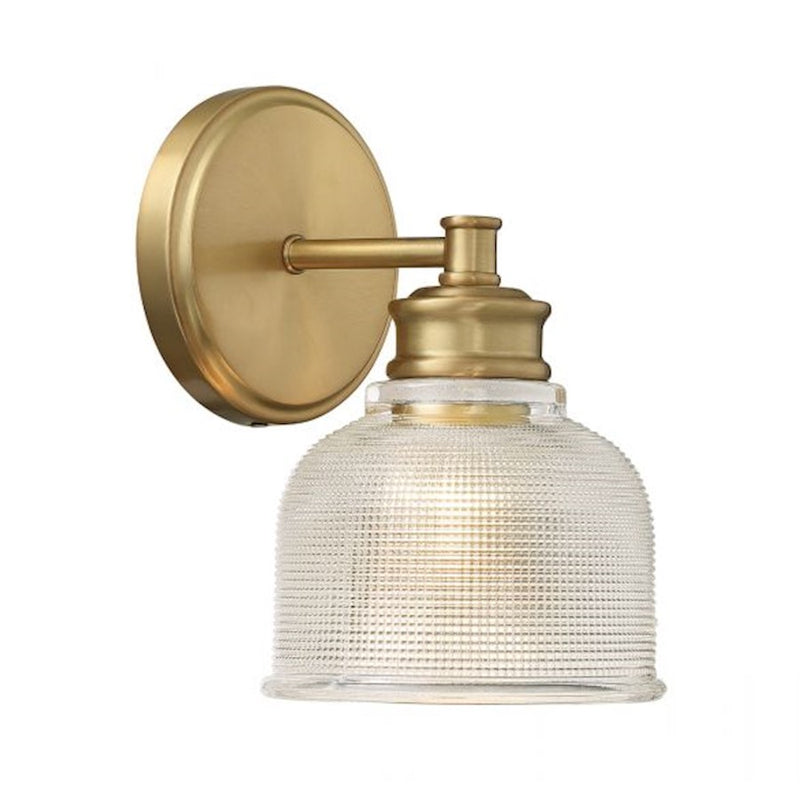 Savoy House 1-Light 5" Wall Sconce, Natural Brass