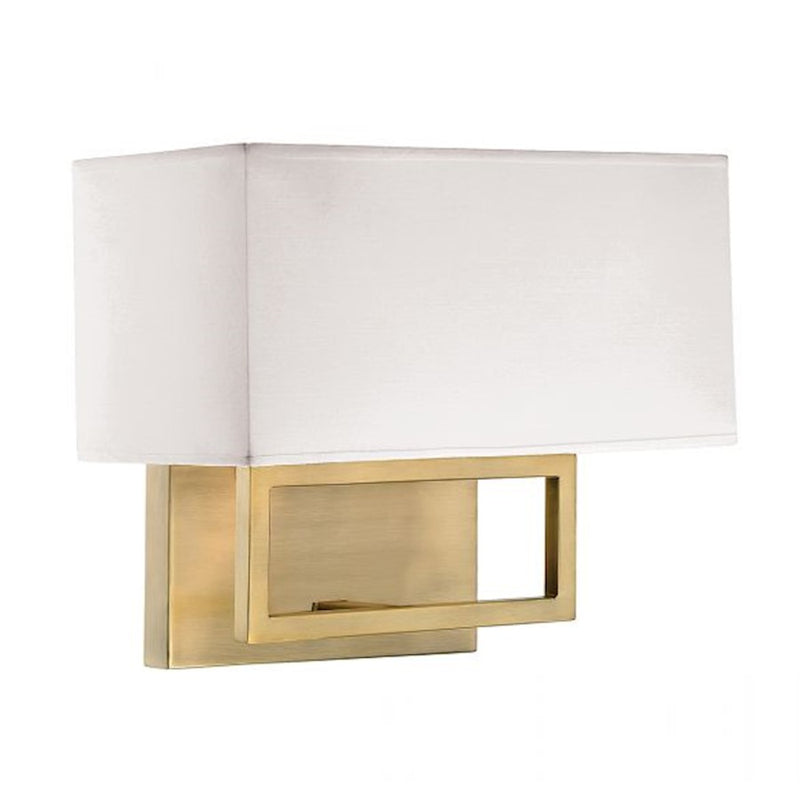 Savoy Meridian 2 Light 11" Wall Sconce, Natural Brass