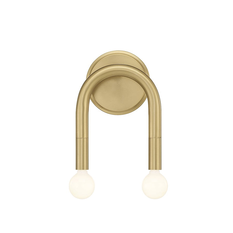 Savoy House 2-Light 6" Candelabra Wall Sconce, Natural Brass
