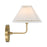 Savoy House 1-Light 11" Wall Sconce, Natural Brass/White Pleated