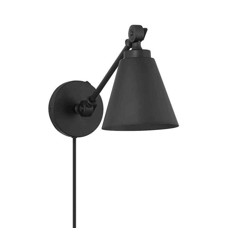 Savoy House Meridian 1Lt 8" Wall Sconce, Black/Set of 2