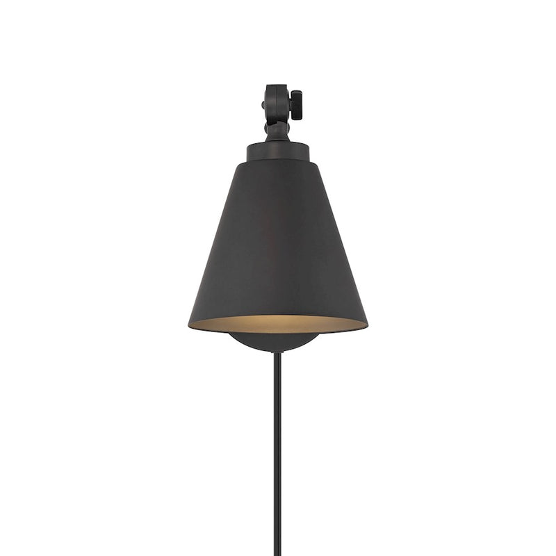 Savoy House Meridian 1Lt 8" Wall Sconce, Black/Set of 2