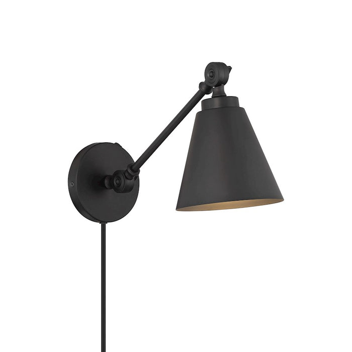 Savoy House Meridian 1Lt 8" Wall Sconce, Black/Set of 2