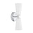 Savoy House Meridian 2Lt Wall Sconce, Chrome/White Fluted