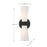 Savoy House Meridian 2Lt Wall Sconce, Black/White Fluted