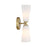 Savoy House Meridian 2Lt Wall Sconce, Natural Brass/White Fluted