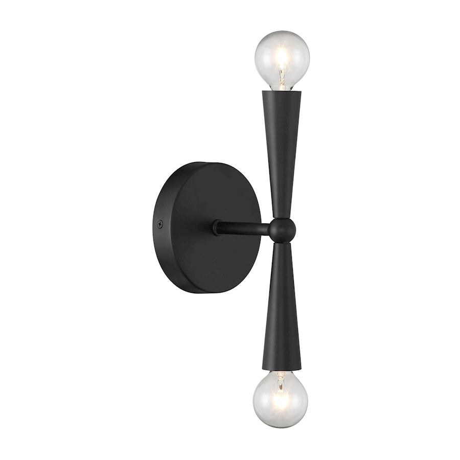 Savoy House Meridian 2Lt Wall Sconce, Black - M90110MBK